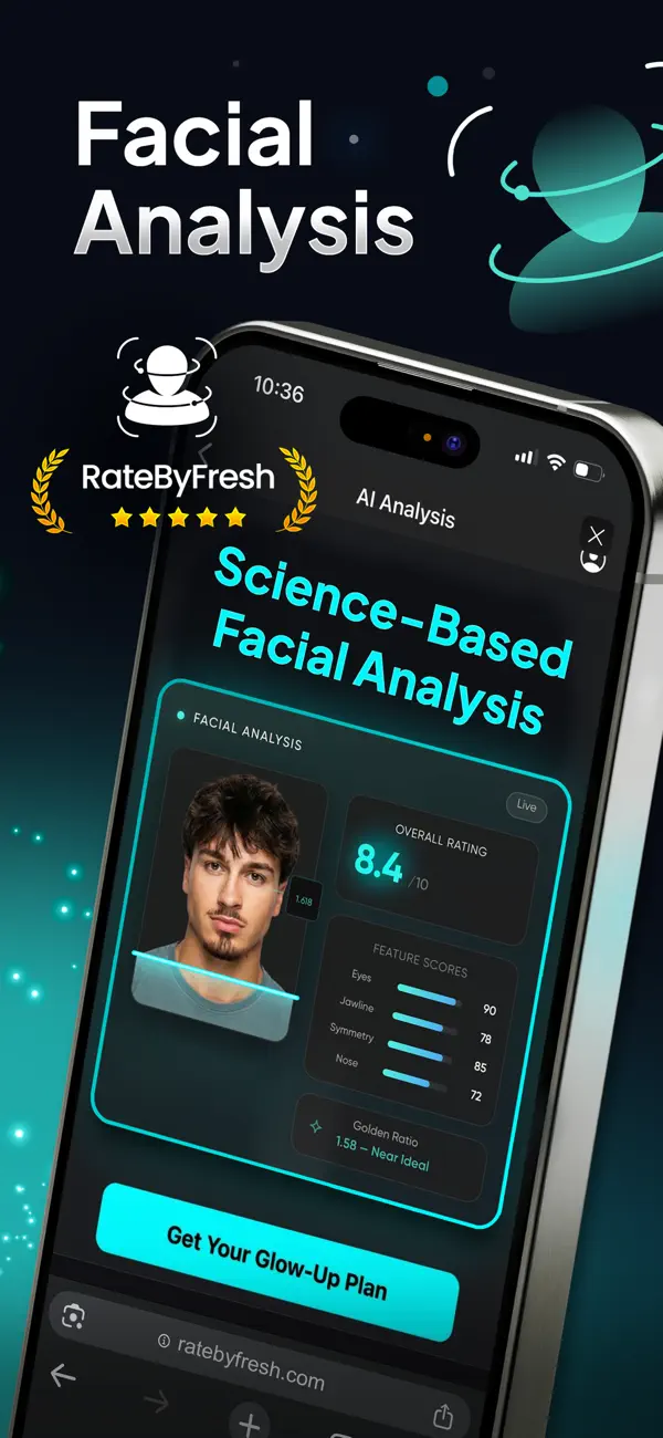 RateByFresh looksmax app home screen